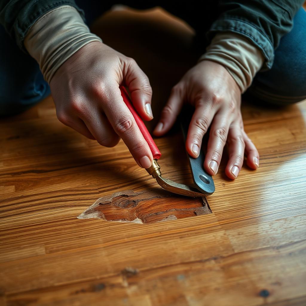 Replacing a damaged hardwood board